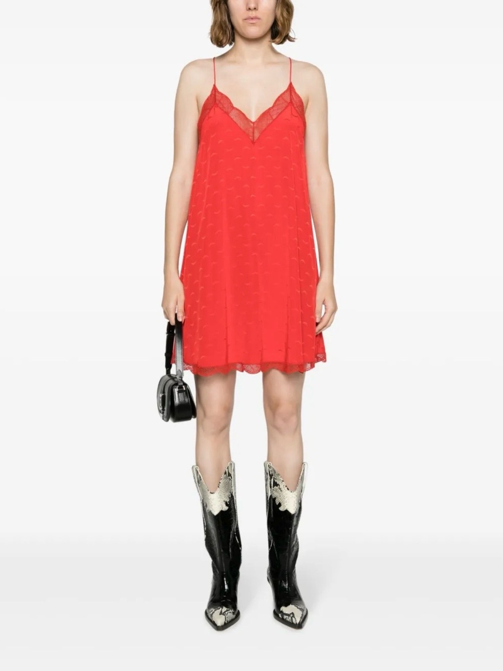 Zadig & Voltaire Rusty’s Jac Wings Red Lace-Trim Slip Dress - Women's